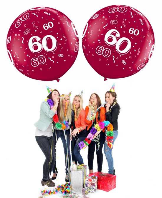 60.-Geburtstag-mit-Riesenballons-in-Pink-Zahl-60