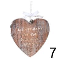 Geschenk zum Muttertag - Herz aus Holz - Liebste Mama der Welt