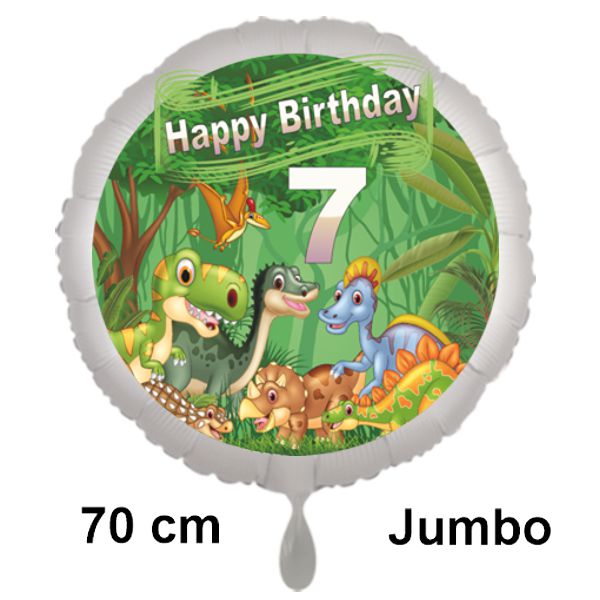 Großer Dinosaurier-Luftballon zum 7. Geburtstag