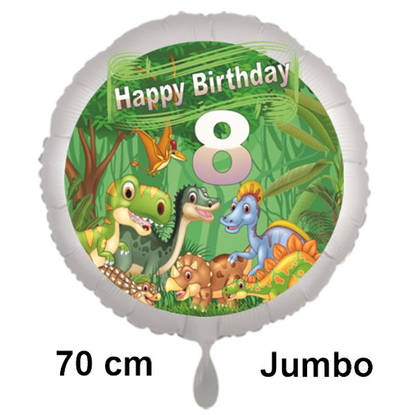 Großer Dinosaurier-Luftballon zum 8. Geburtstag