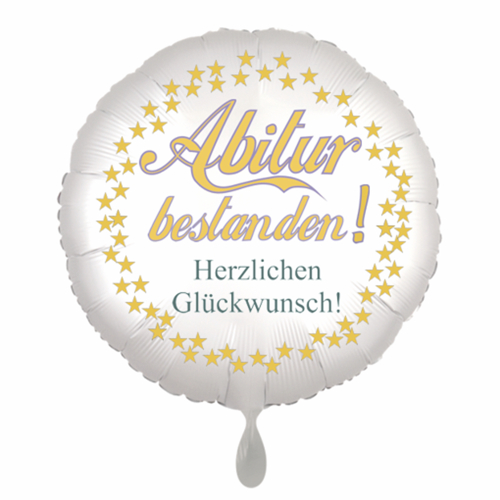 Abitur-bestanden-Herzlichen-Glueckwunsch-weisser-Rundluftballon-45cm-heliumgefuellt