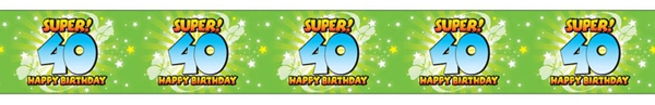 Absperrband-Super-40-Happy-Birthday-40-Geburtstag-Party-Fest-Feier