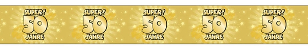 Absperrband-Super-50-Jahre-Dekoration-zur-Goldhochzeit-Jubilaeum-Party