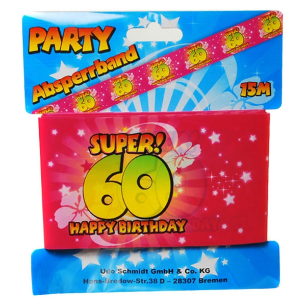 Absperrband-Super-60-Happy-Birthday-zum-60-Geburtstag-Party-Fest-Feier-Fete