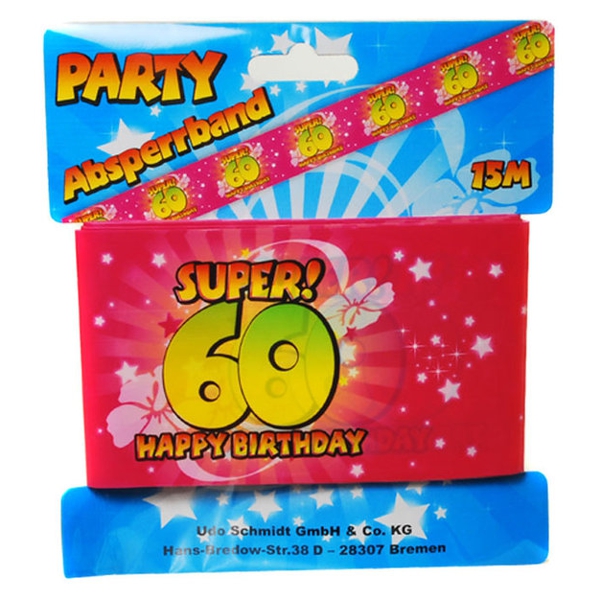 Absperrband-Super-60-Happy-Birthday-zum-60-Geburtstag-Party-Fest-Feier-Fete