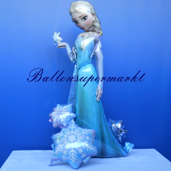 Air-Walker-Frozen-Partydekoration-Elsa-die-Eiskoenigin-Voellig-unverfrohren-Disney-Luftballon-Folienballon