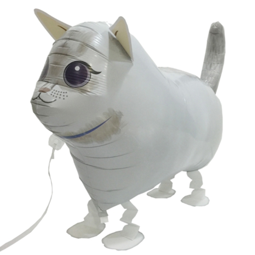 Airwalker-Katze-weiss-Partydekoration-Geschenk-Luftballon-Kindergeburtstag