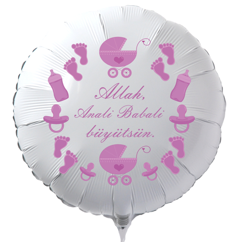 Allah-anali-babali-bueyuetsuen-Luftballon-aus-Folie-weiss-45-cm-mit-Helium