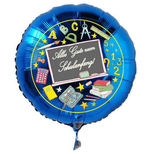 Alles-Gute-zum-Schulanfang-blauer-Luftballon-aus-Folie-mit-Schultafel-inklusive-Helium