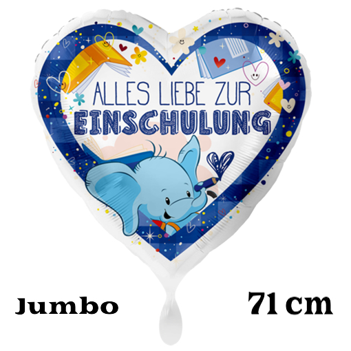 Alles-Liebe-zur-Einschulung-weisser-71-cm-Luftballon-zum-Schulanfang-blau-mit-Helium