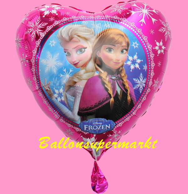 Anna-Elsa-Frozen-Eisprinzessinnen-Luftballon-aus-Folie-Herz