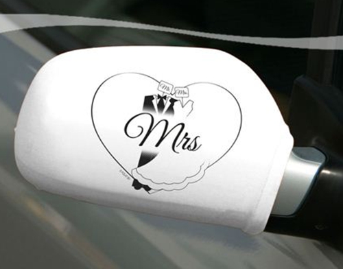 Auto-Spiegel-Ueberzieher-Mr-and-Mrs-Dekoration-Hochzeitsauto-Hochzeitsdekoration-Mrs