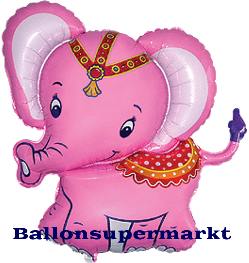 Baby Elefant Pink Luftballon aus Folie