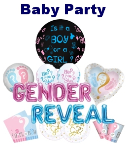 Babyparty, Gender Reveal, Dekoration und Luftballons