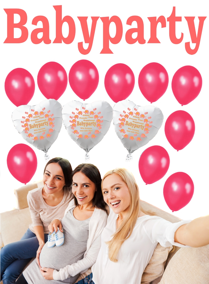Babyparty Girl mit Luftballons