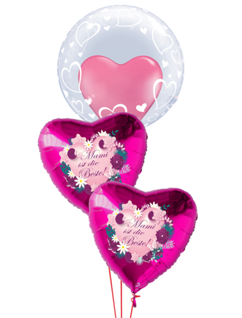 Ballon-Bouquet-Mami-ist-die-Beste-Bubble-Heart-inklusive-Helium