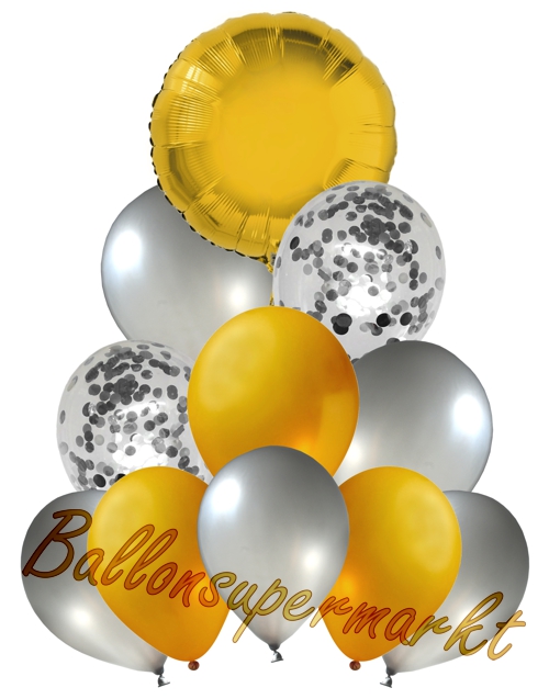 Ballonbouquet-Golden-Circle-Dekoration-zu-Silvester-Geburtstag-Weihnachten-Hochzeit-11-Ballons