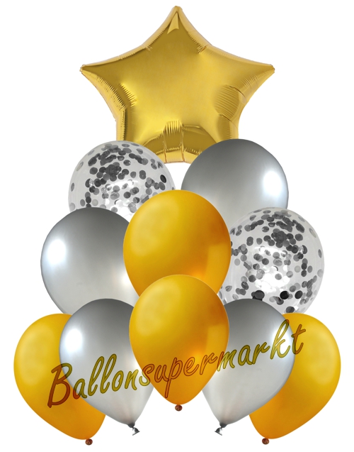 Ballonbouquet-Golden-Star-Dekoration-zu-Silvester-Geburtstag-Weihnachten-Hochzeit-11-Ballons