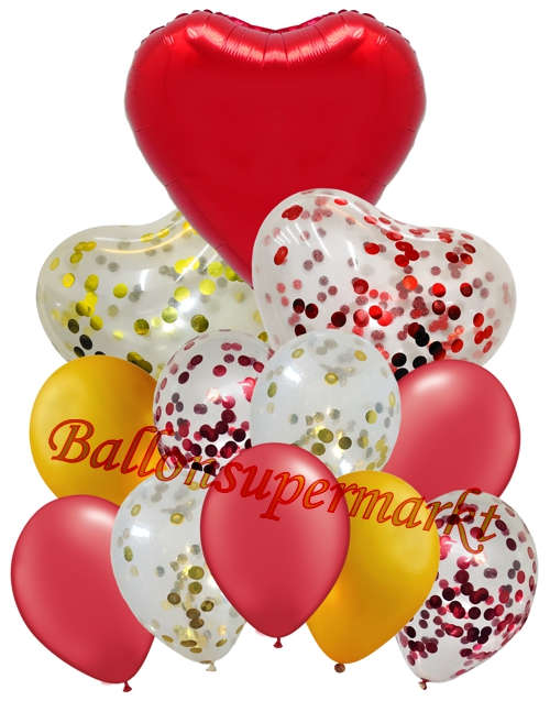 Ballonbouquet-Love-Dekoration-zu-Valentin-Hochzeit-12-Ballons
