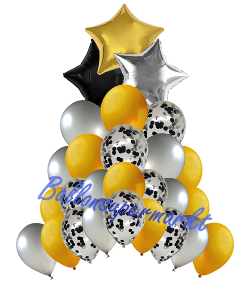 Ballonbouquet-Super-Star-Dekoration-zu-Silvester-Geburtstag-Weihnachten-Hochzeit-27-Ballons