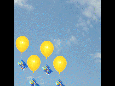 Ballonflugkarten-Karten-Postkarten-an-Luftballons