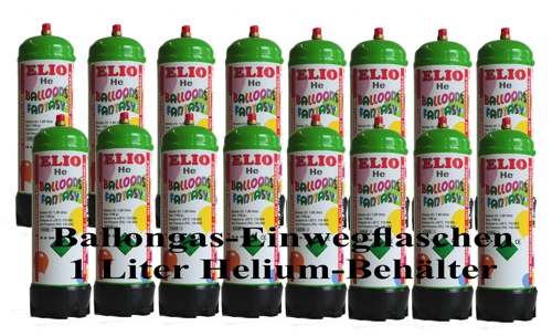 Ballongas Einwegflaschen, 1 Liter Heliumbehälter