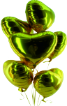 Goldene Herzen Traube Folienballons
