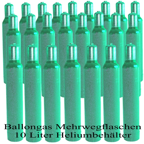 Ballongas Mehrwegflaschen, 10 Liter Heliumbehälter