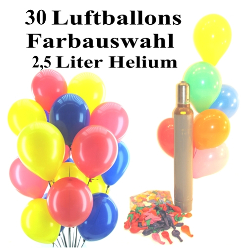 Luftballons mit Helium zum Abitur Ballonflugwettbewerb