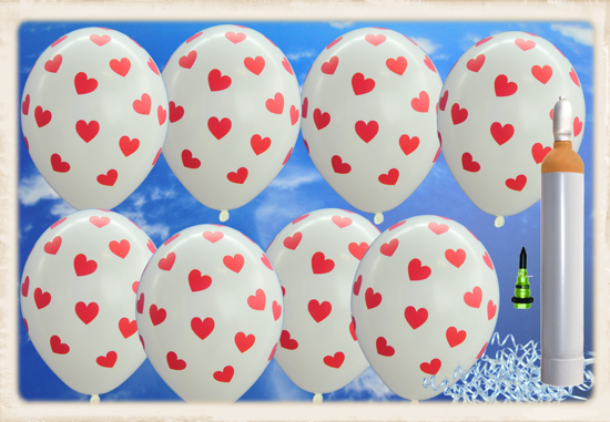 Ballons-Helium-Set-100-weisse-Luftballons-mit-roten-Herzen-Love-Hearts-zu-Hochzeit-und-Liebe