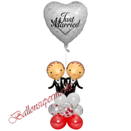 SET1 Kein Helium Ballon!s Deko Hochzeit Geschenk Braut 2x Folienballons Bräutiga 
