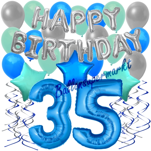 Ballons-und-Dekorations-Set-zum-35.-Geburtstag-Happy-Birthday-Blau