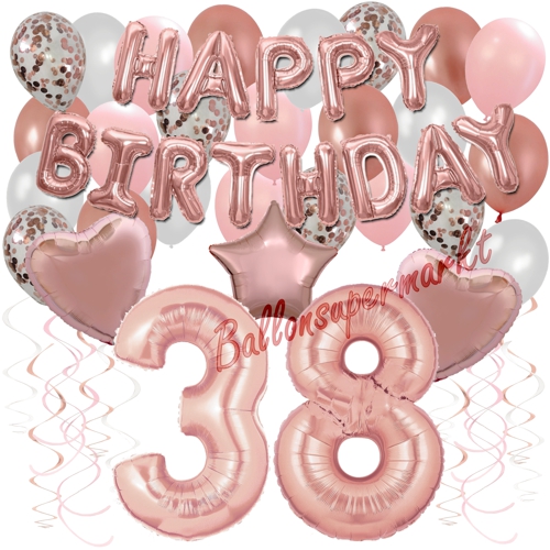 Ballons-und-Dekorations-Set-zum-38.-Geburtstag-Happy-Birthday-Rosegold