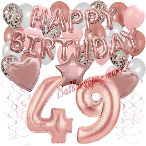 Ballons-und-Dekorations-Set-zum-49.-Geburtstag-Happy-Birthday-Rosegold.