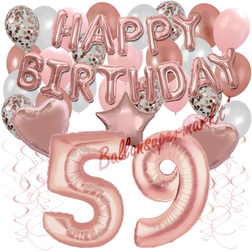 Ballons-und-Dekorations-Set-zum-59.-Geburtstag-Happy-Birthday-Rosegold