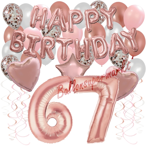Ballons-und-Dekorations-Set-zum-67.-Geburtstag-Happy-Birthday-Rosegold