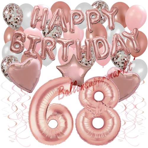 Ballons-und-Dekorations-Set-zum-68.-Geburtstag-Happy-Birthday-Rosegold