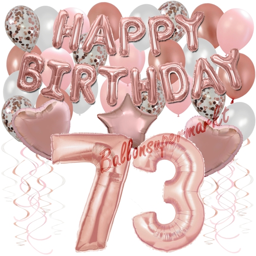 Ballons-und-Dekorations-Set-zum-73.-Geburtstag-Happy-Birthday-Rosegold