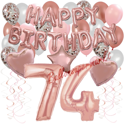 Ballons-und-Dekorations-Set-zum-74.-Geburtstag-Happy-Birthday-Rosegold