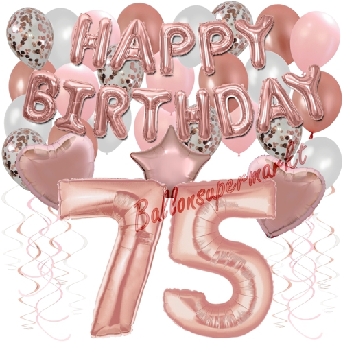 Ballons-und-Dekorations-Set-zum-75.-Geburtstag-Happy-Birthday-Rosegold
