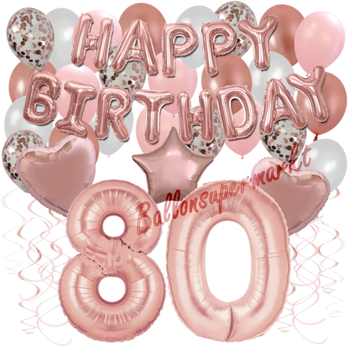 Ballons-und-Dekorations-Set-zum-80.-Geburtstag-Happy-Birthday-Rosegold