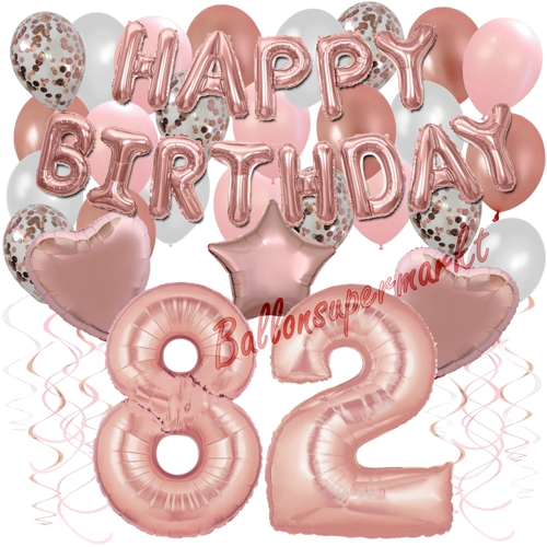 Ballons-und-Dekorations-Set-zum-82.-Geburtstag-Happy-Birthday-Rosegold