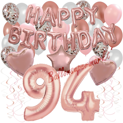 Ballons-und-Dekorations-Set-zum-94.-Geburtstag-Happy-Birthday-Rosegold