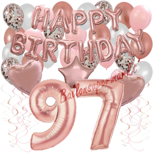 Ballons-und-Dekorations-Set-zum-97.-Geburtstag-Happy-Birthday-Rosegold