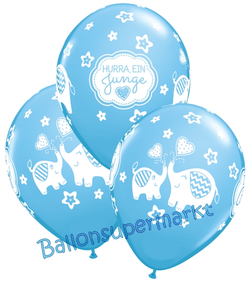 Ballons-und-Helium-Set-Einweg-Geburt-Hurra-ein-Junge-Ballonflug-Dekoration-Babyparty