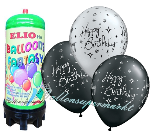Ballons-und-Helium-Set-Midi-Einweg-Geburtstag-Happy-Birthday-25-Stueck-Ballonflug-Dekoration-Geburtstagsparty
