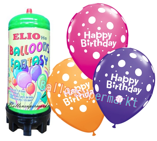 Ballons-und-Helium-Set-Midi-Einweg-Geburtstag-Happy-Birthday-bunt-25-Stueck-Ballonflug-Dekoration-Geburtstagsparty