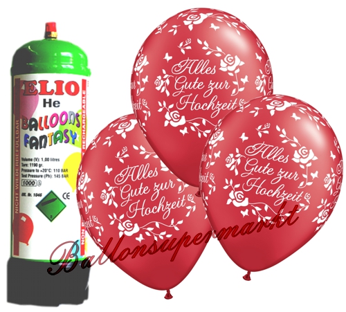 Ballons-und-Helium-Set-Mini-Einweg-Alles-Gute-zur-Hochzeit-rot-12-Stueck-Ballonflug-Dekoration-Hochzeitsfest-Trauung