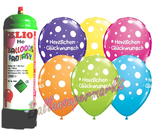 Ballons-und-Helium-Set-Mini-Einweg-Herzlichen-Glueckwunsch-12-Stueck-Ballonflug-Dekoration-Geburtstagsparty