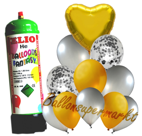 Ballons-und-Helium-Set-Mini-Golden-Heart-Dekoration-zu-Silvester-Geburtstag-Weihnachten-Hochzeit-11-Ballons-Einweg